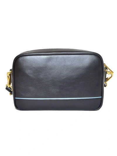 Shop Prada Logo Mirage Camera Shoulder Bag In Black