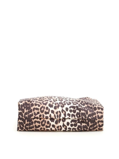 Ganni Fairmont Tote Bag In Leopard|nero | ModeSens