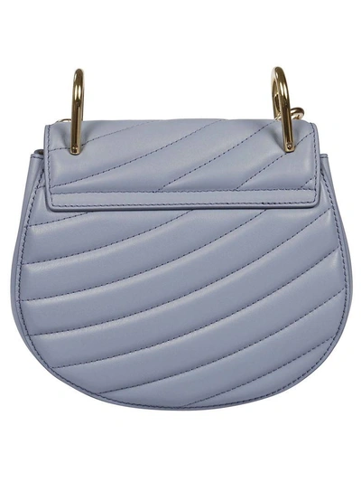 Shop Chloé Drew Shoulder Bag In 4ewashed Blue