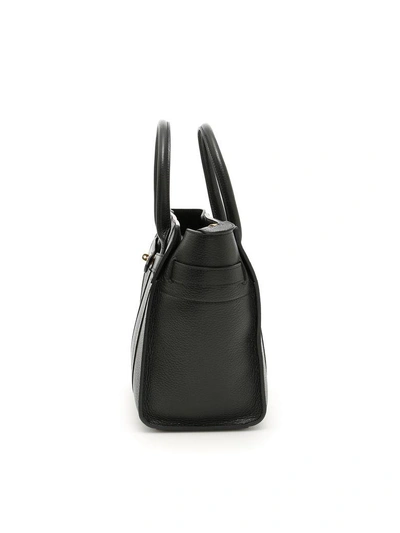 Shop Mulberry Zipped Bayswater Small Bag In Blacknero