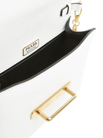 Shop Prada Cahier Bag In Black & White