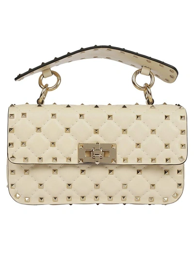 Shop Valentino Small Shoulder Bag In Light Ivory