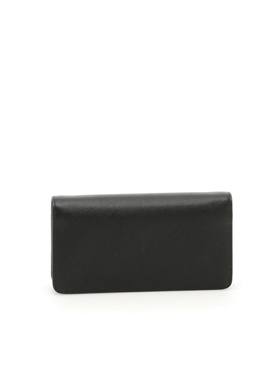 Shop Prada Wallet On Chain In Nero (black)