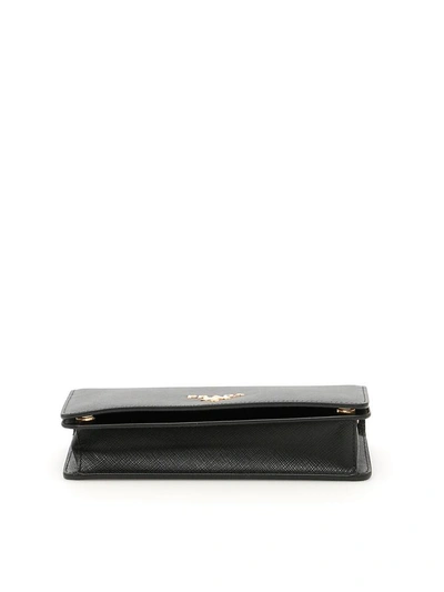 Shop Prada Wallet On Chain In Nero (black)