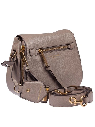 Shop Marc Jacobs Nomad Saddle Shoulder Bag In Mink