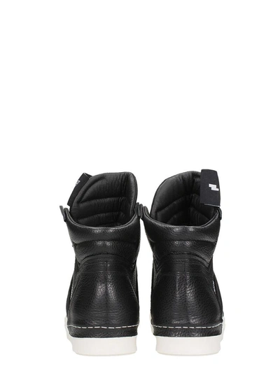 Shop Cinzia Araia Black Leather Sneakers