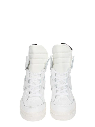 Shop Cinzia Araia White Leather Sneakers