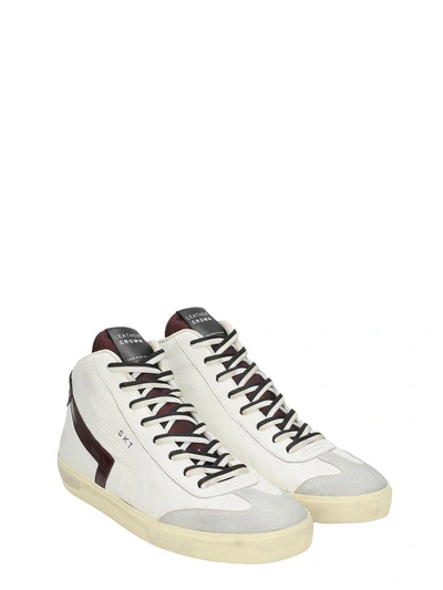 Shop Leather Crown High Skt White Leather Sneakers
