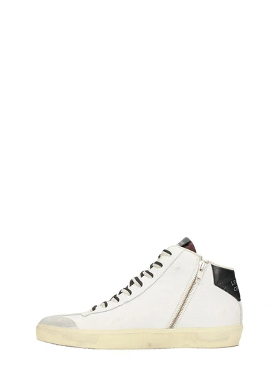 Shop Leather Crown High Skt White Leather Sneakers