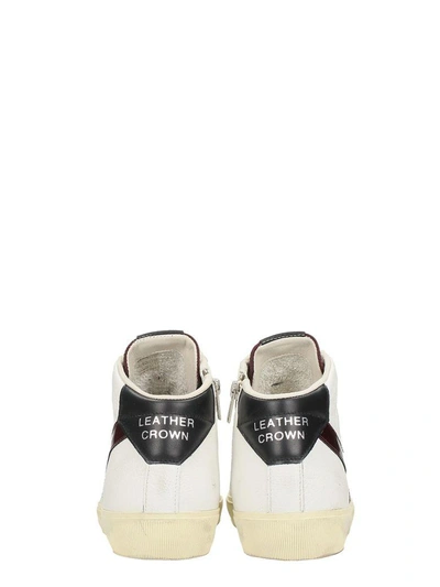 Shop Leather Crown High Skt White Leather Sneakers