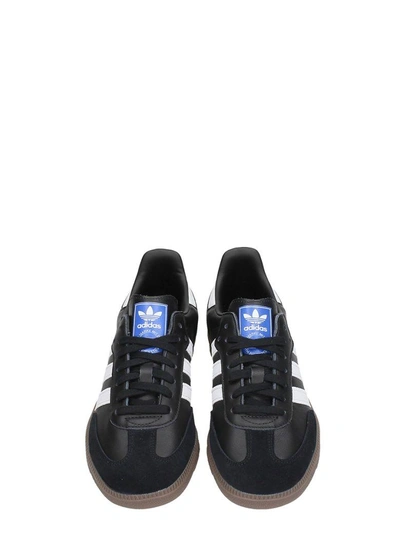 Shop Adidas Originals Samba Black Leather Sneakers