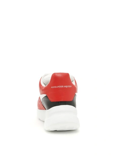 Shop Alexander Mcqueen Oversize Sneakers In White Red Black|bianco