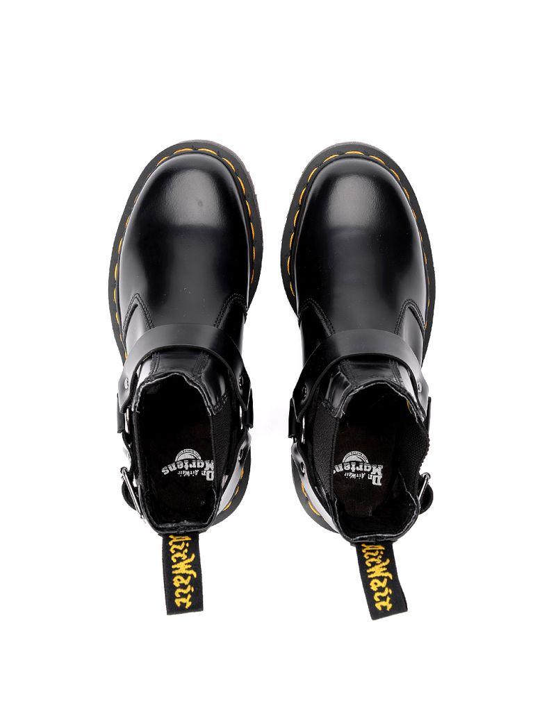 Dr. Martens Wincox Black Leather Ankle Boots With Buckle In Nero | ModeSens
