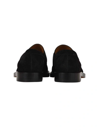 Shop Valentino Black Rockstud Loafers