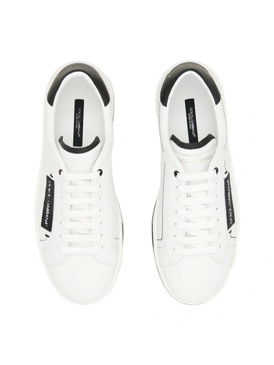 Shop Dolce & Gabbana Roma Low-top Sneakers In Bianco Nero
