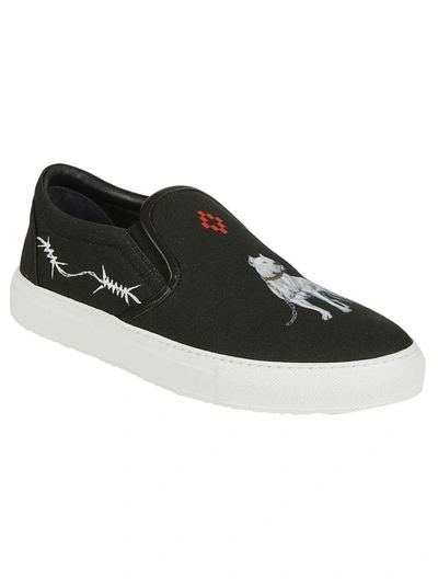 Shop Marcelo Burlon County Of Milan Bulldog Print Slip-on Sneakers In Black