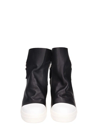 Shop Cinzia Araia Slip On Black Leather Sneakers
