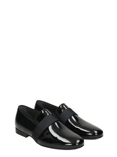 Shop Lanvin Black Painted Loafers