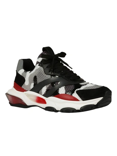 Shop Valentino Sneakers In Light Grey/deep Grey/nero/rosso
