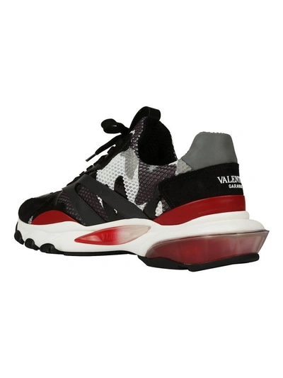 Shop Valentino Sneakers In Light Grey/deep Grey/nero/rosso