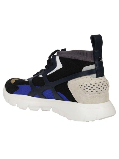 Shop Valentino Sound High Sneakers In Dmm Blue Royal Deep Grey Bianco Ma