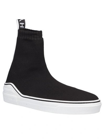 Shop Givenchy Slip-on Logo Sneakers In Black