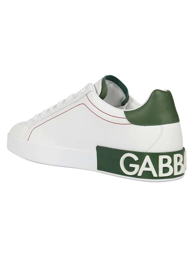 Shop Dolce & Gabbana Portofino Sneakers In 8bbianco Verde