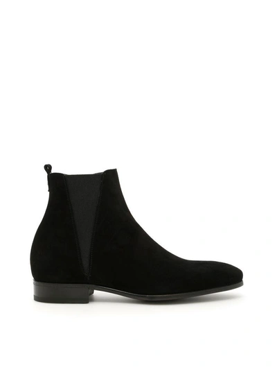 Shop Dolce & Gabbana Suede Beatle Boots In Nero (black)