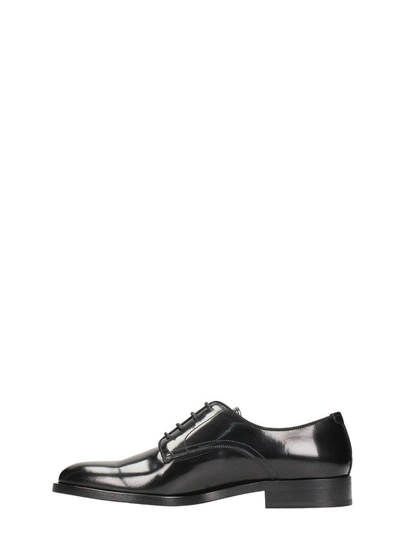 Shop Givenchy Rider Derby Black Leather Lace Up