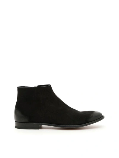 Shop Alexander Mcqueen Suede Boots In Black|nero