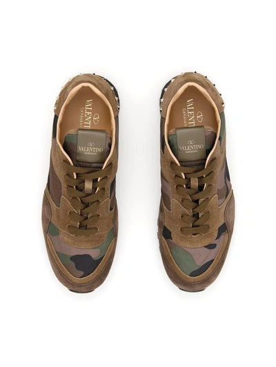 Shop Valentino Camouflage Noir Sneakers In Basic