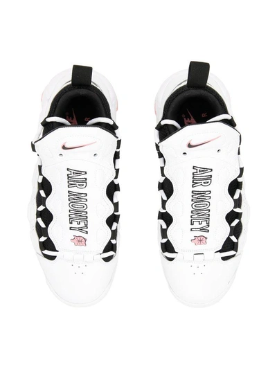Shop Nike Air More Money Sneakers In White-blackbianco