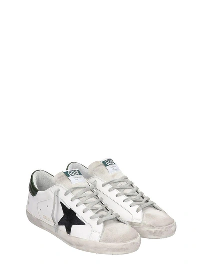 Shop Golden Goose White Leather And Suede Sneakers