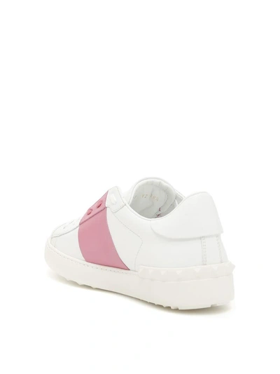 Shop Valentino Leather Open Sneakers In Bianco-ninphea|bianco
