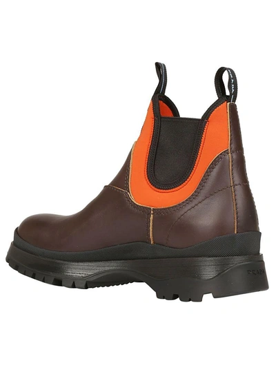 Shop Prada Boots In Bruciato+arancione