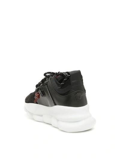 Shop Versace Chain Reaction Sneakers In Black White