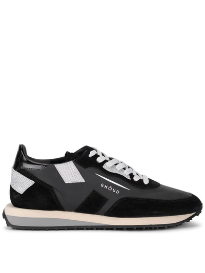 Shop Ghoud Rush Black And Silver Leather Sneaker In Nero