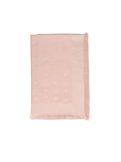 Shop Mcm Monogram New Luxury Square Scarf In Pink
