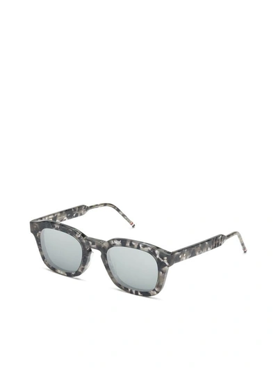 Shop Thom Browne Unisex Sunglasses In Grey Tortoise Dark Grey Silvfl