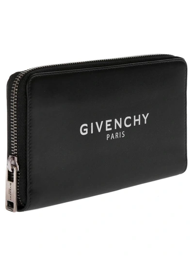 Shop Givenchy Logo Zip-around Wallet