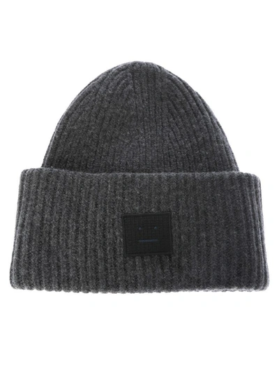 Acne Studios Pansy S Face Ribbed-knit Beanie Hat