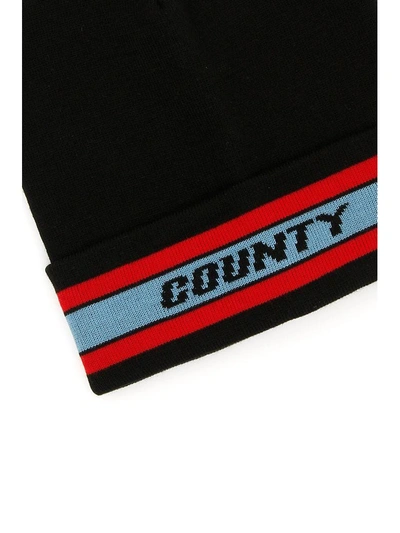 Shop Marcelo Burlon County Of Milan Color Band Beanie In Black Multi (black)