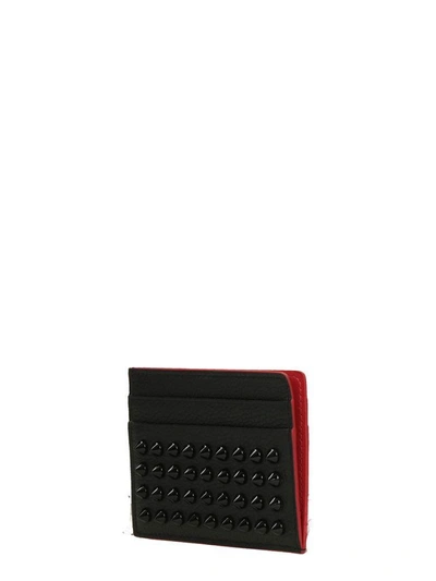 Shop Christian Louboutin Kios Simple Card Holder In Black