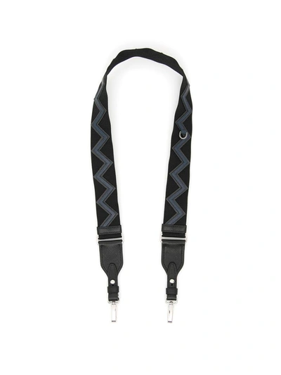 Shop Prada Removable Strap In Nero+baltico (black)