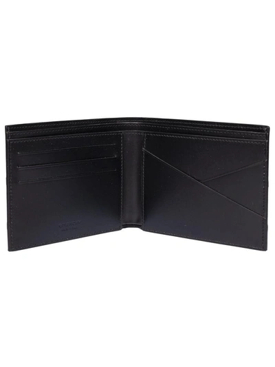 Shop Givenchy Logo Contrast Bi-fold Wallet In Black/white