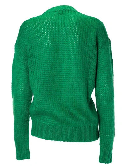 Shop Prada Chunky Sweater In Verde