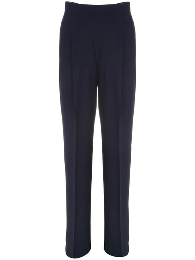 Shop Max Mara Palazzo Trousers In Blu Marino (blue)