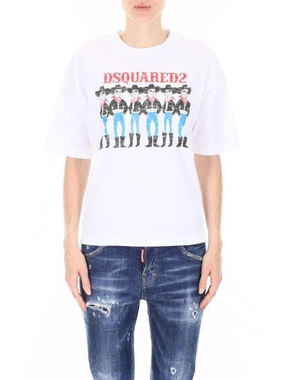 Shop Dsquared2 Cowboy T-shirt In White (white)