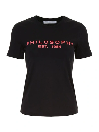 Shop Philosophy Di Lorenzo Serafini Logo T-shirt In Nero|nero