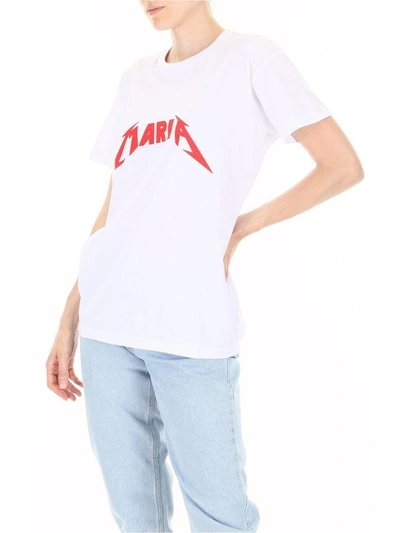 Shop Forte Couture T-shirt With Maria Print In White (white)
